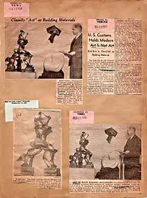 Detail of Cubism and Abstract Art press clippings, 1936. The Museum of Modern Art Archives, NY: Public Information Scrapbooks, &*35;25