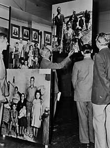 Edward Steichen at The Family of Man, 1955. The Museum of Modern Art Archives, NY: International Council/International Program Exhibition Records Family of Man (SP-ICE-10-55; Berlin): Box VII.145.5