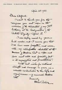Letter from Max Weber to Alfred H. Barr, Jr., 1956. The Museum of Modern Art Archives, NY: Alfred H. Barr, Jr. Papers, 1.295