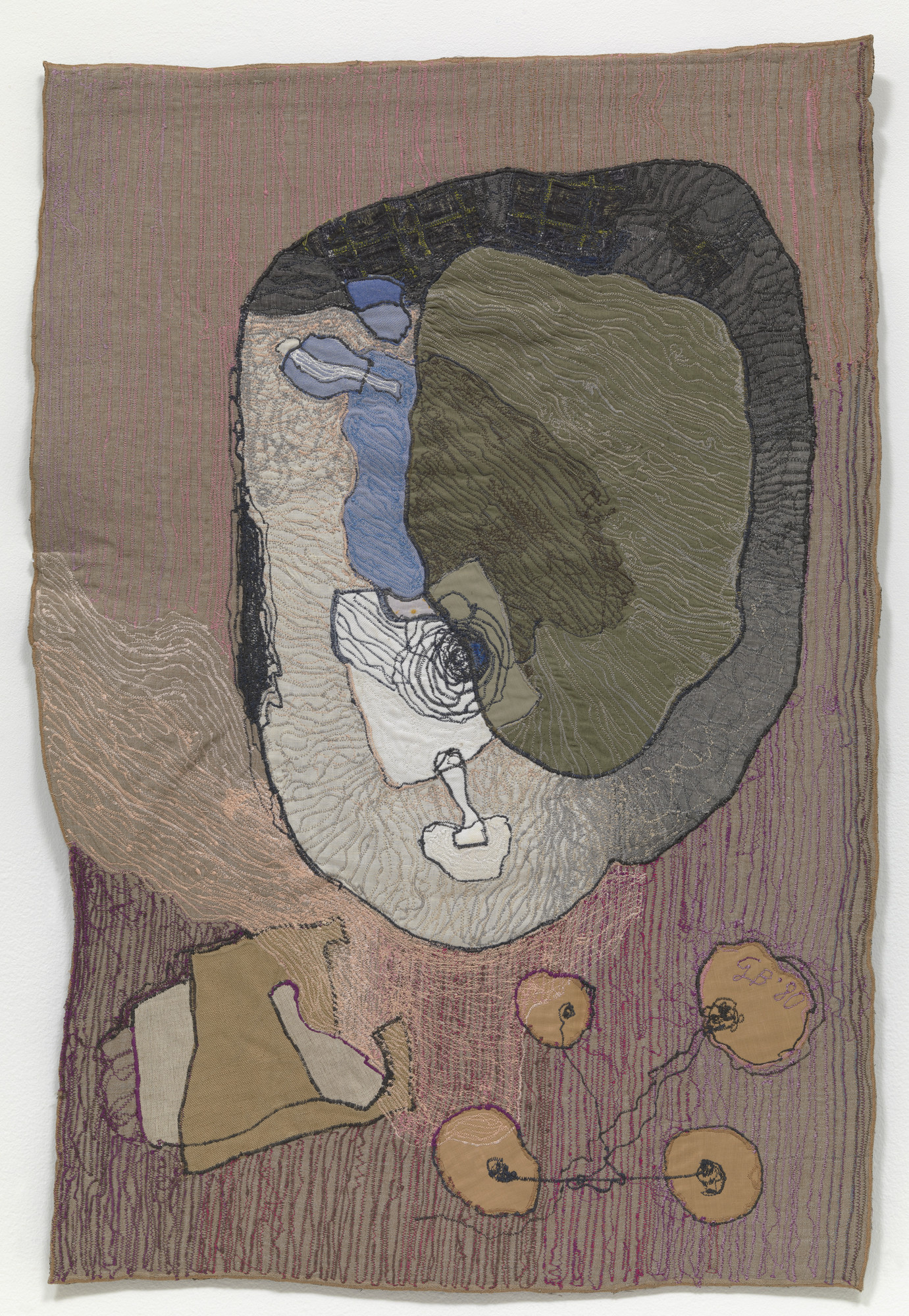 Geta Brătescu. Medea’s Hypostases IV 1980. Drawing with sewing machine on textile. ©Geta Brătescu. The Modern Women’s Fund.