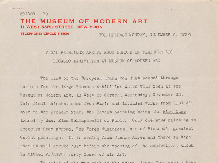 MoMA press release archives MoMA pic