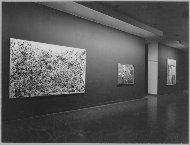 Jackson Pollock. Number 1A, 1948. 1948. Oil and enamel paint on canvas, 68” x 8’8.” On view at MoMA in a recent acquisitions exhibition in 1950