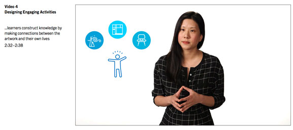 Screen shot from Stephanie's video on how to design engaging activities