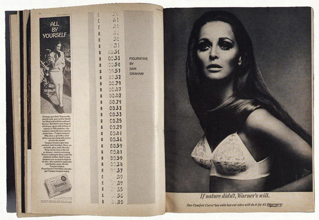 Dan Graham. Figurative. 1965. Published in Harper’s Bazaar, March 1968