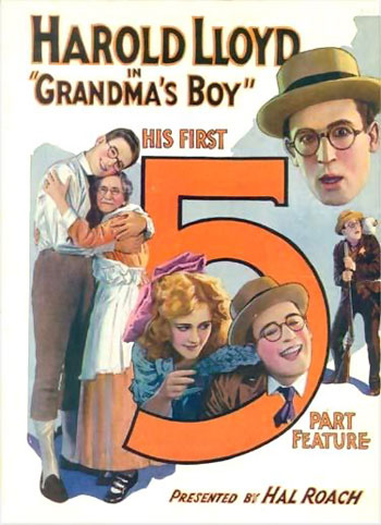 Poster for Grandma's Boy. 1922. USA. Directed by Fred Newmeyer. Produced by Hal Roach. Public domain image reproduced via Wikimedia Commons