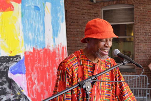 Laraaji, MoMA PS1 Warm Up, Saturday, August 22, 2015. Photo: Mark Cole