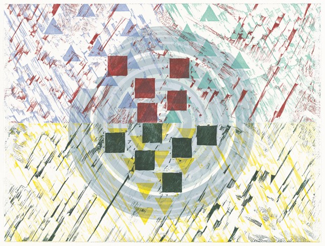 Richard Tuttle. Autumn. 2005. Woodcut, embossing, and digital print, 24 x 31 3/4