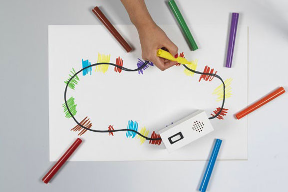 Yuri Suzuki. Colour Chaser. 2010–13. Plastic and electronics components. The Museum of Modern Art, New York. Gift of the designer. Photograph by Hitomi Kai Yoda