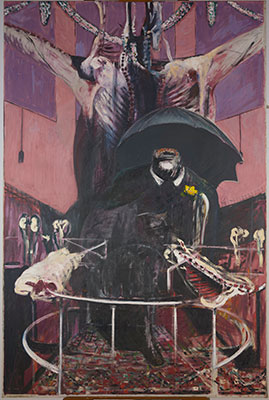 Pre-treatment image of Francis Bacon's Painting. 1946. Oil and pastel on linen, 6' 5 7/8