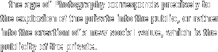 "...the age of Photography..."
