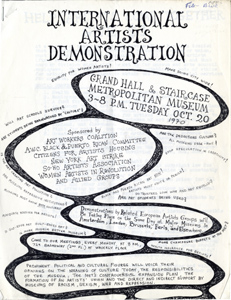 International Artists Demonstration. 1970