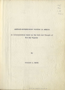 Manuscript of “Abstract-Expressionist Painting in America,”