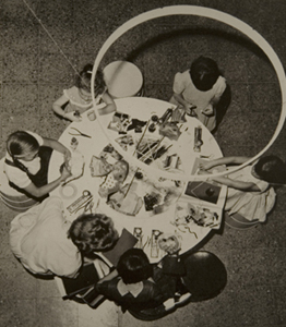 View of the Children's Creative Center as installed in Milan, 1937