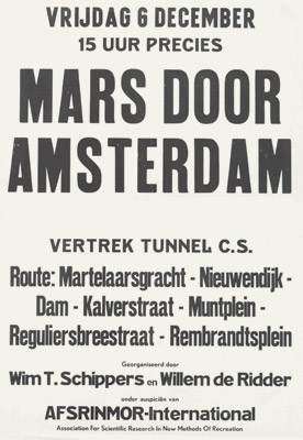 Poster for MARCH THROUGH AMSTERDAM. 1963