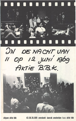 Poster for B.B.K. event at Rijksmuseum. 1969