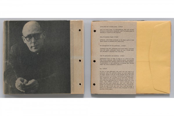 Page from Fluxus 1, untitled portrait of Emmett Williams