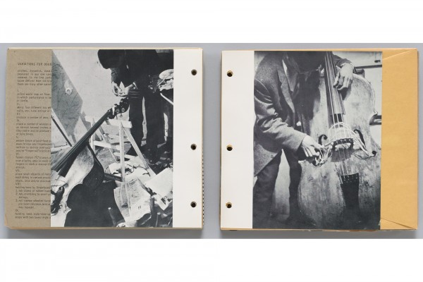 Spread from <i>Fluxus 1,</i> documentation of <i>Variations for Double-Bass</i>