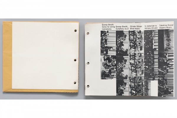 (Right) Page from <i>Fluxus 1,</i> documentation of Fluxus concert