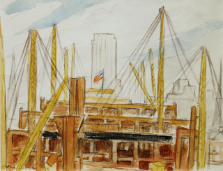 pair of construction drawings