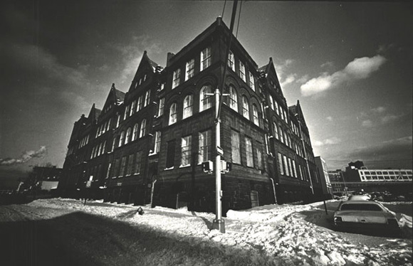 Exterior photograph of PS1. Photographer unknown. 1978 [VIII.I.27]