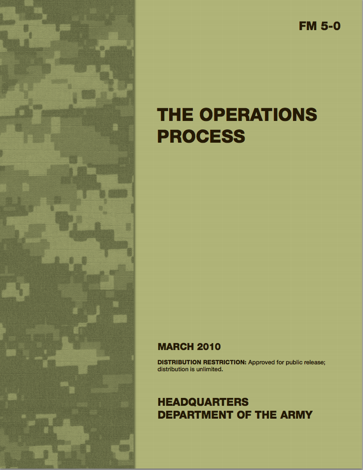 Army Field Manual 50 The Operations Process (U.S. Military) Design