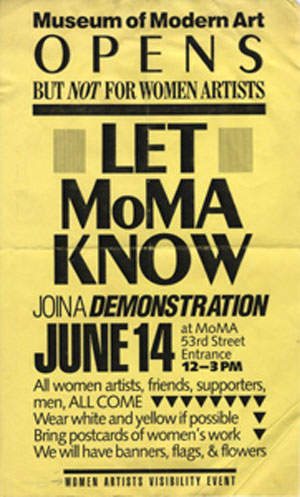 Flyer advertising Women Artists Visibility Event