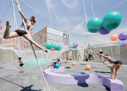 Pole Dance, Solid Objectives–Idenburg Liu (SO–IL). Photo by Iwan Baan