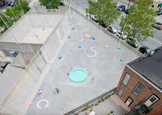 Pole Dance, Solid Objectives–Idenburg Liu (SO–IL). Photo by Iwan Baan