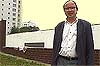 Curator Erofeev outside the 