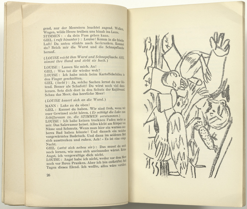 First Illustration for Scene 2 (plate facing page 26) from Der Mensch ist kein Haustier (Man Is Not a Domestic Animal)
