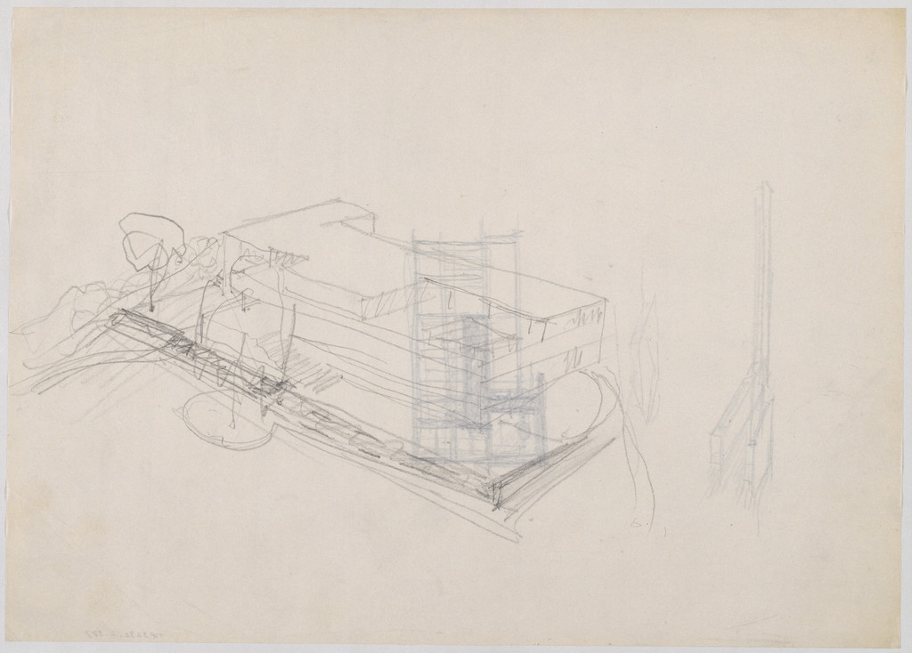 Tugendhat House, Brno, Czech Republic (Perspective sketch)