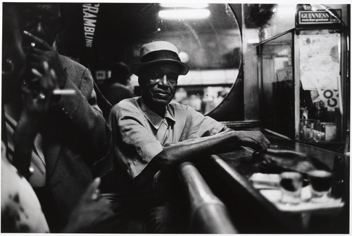 Mr. Jackson, at the Harlem Moon. He spends a great deal of time there because there is no heat in his building. He was a soldier in both World Wars.
