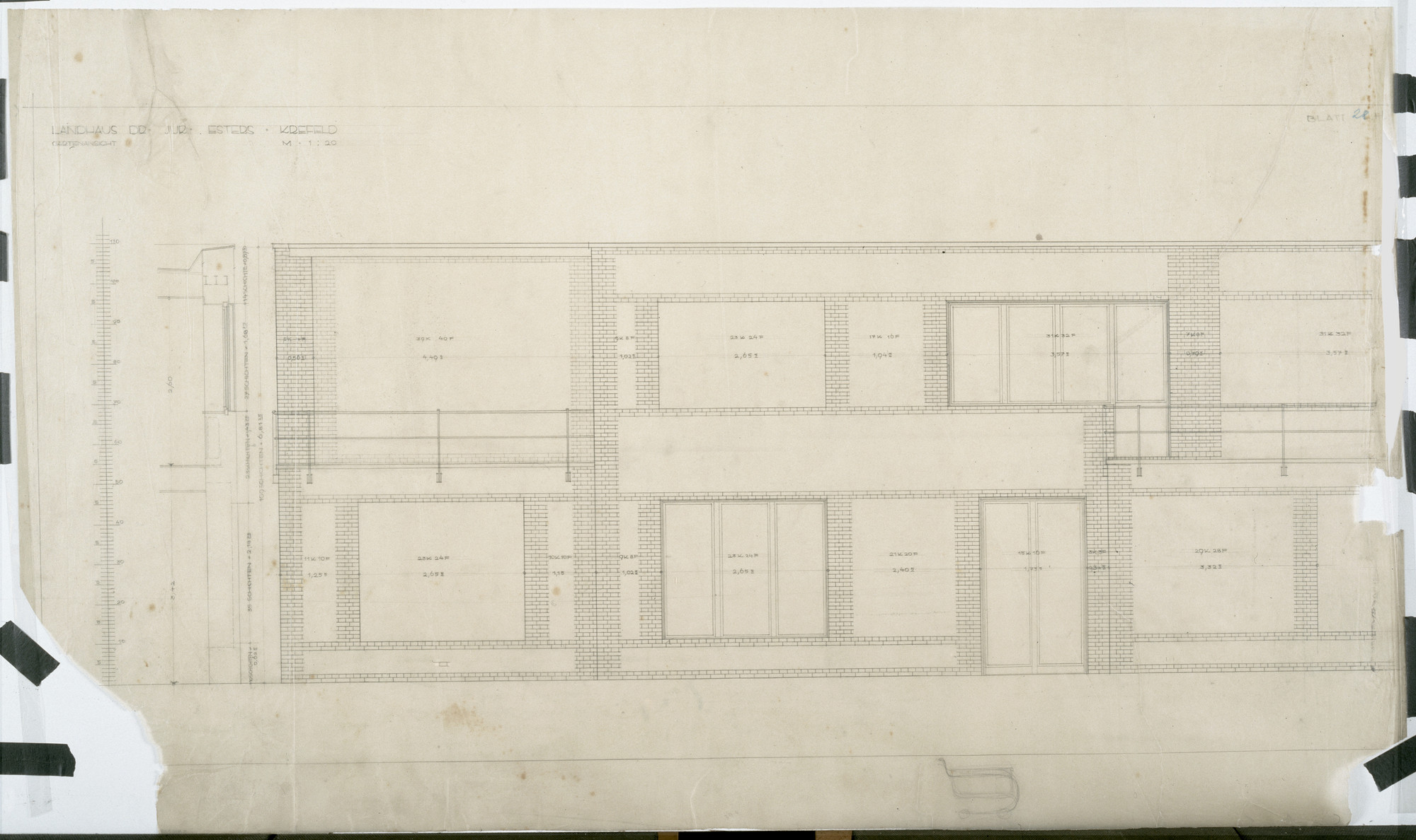 Ludwig Mies van der Rohe. Josef Esters House, Krefeld, Germany, Elevation