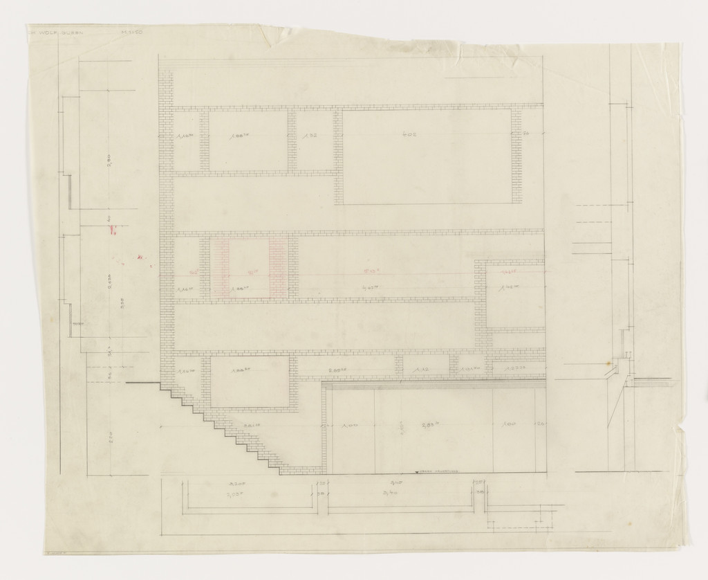 Wolf House, Gubin, Poland (Elevation, plan, section)