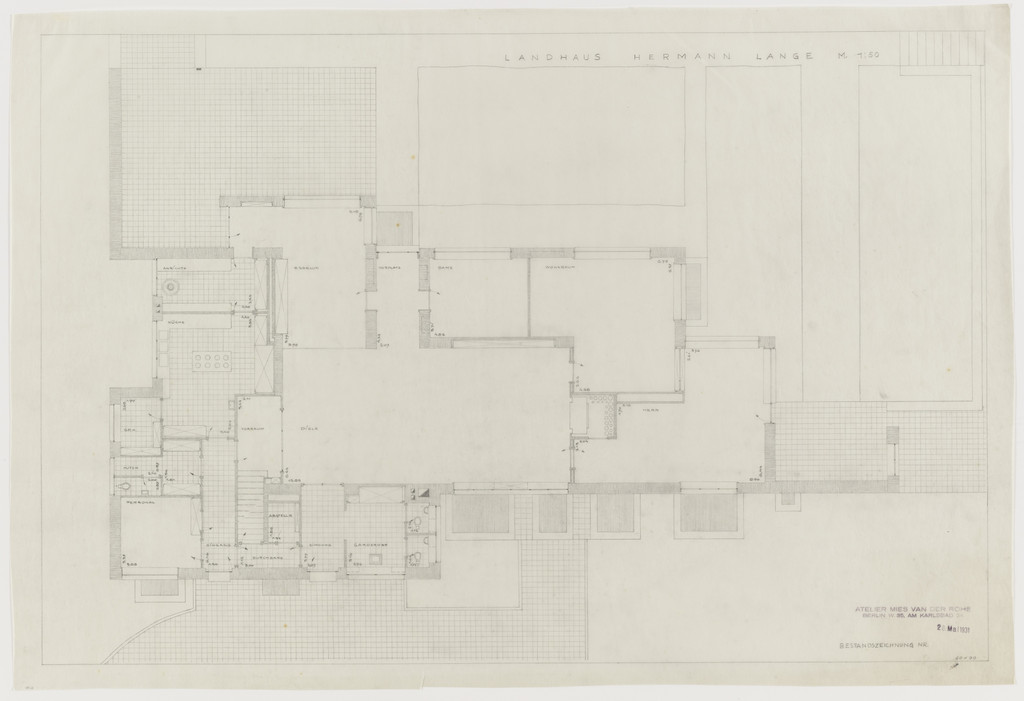 Hermann Lange House, Krefeld, Germany, Plan