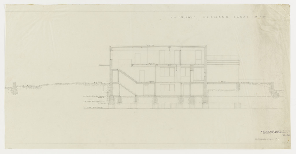 Hermann Lange House, Krefeld, Germany, Section