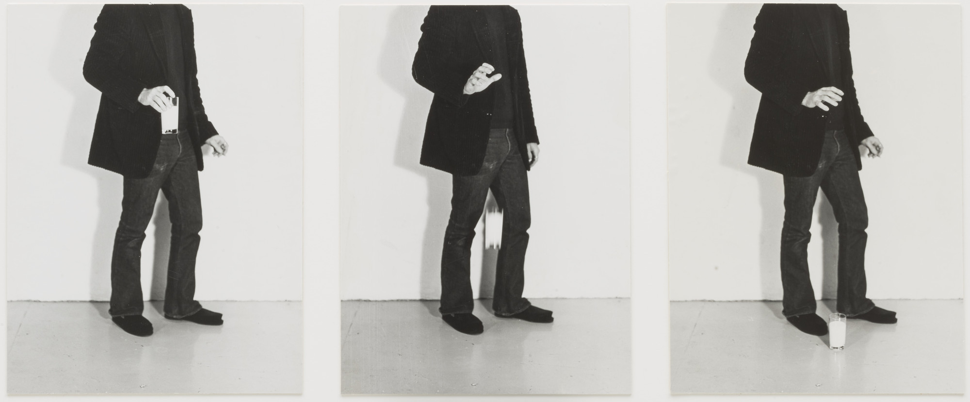 William Wegman. Dropping Milk. 1971