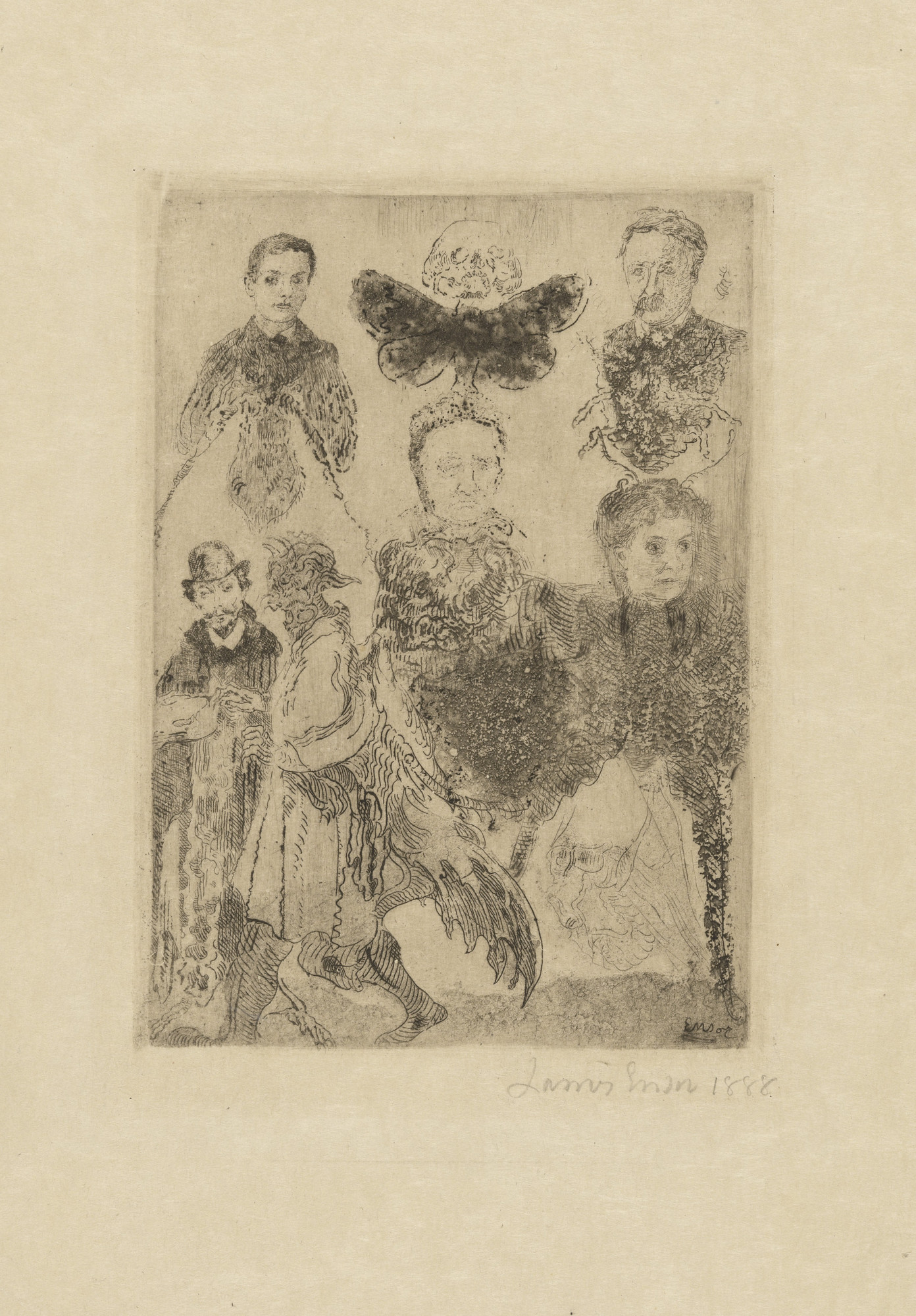 James Ensor. Small Bizarre Figures , state II