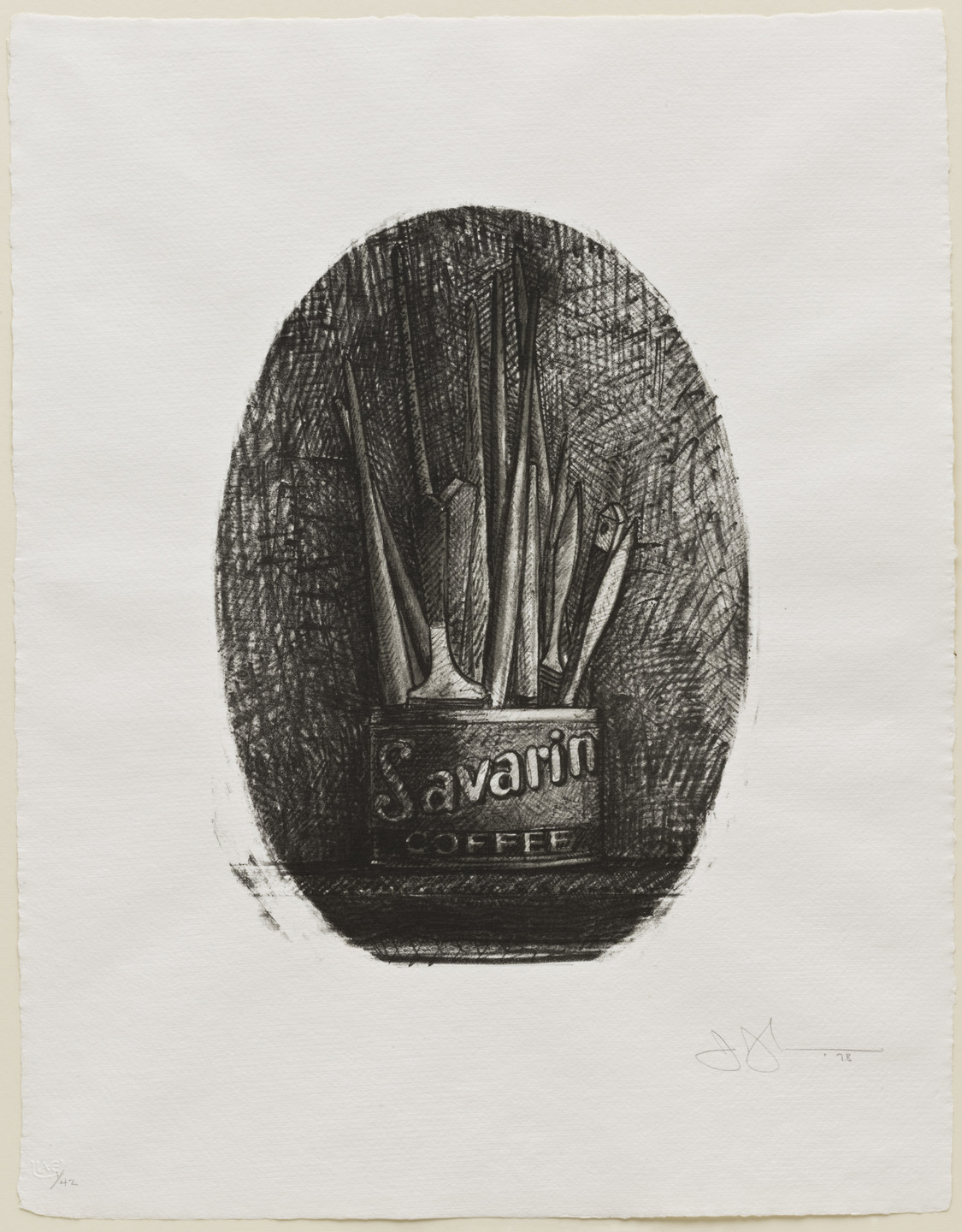 Jasper Johns. Savarin 4 (Oval). 1978