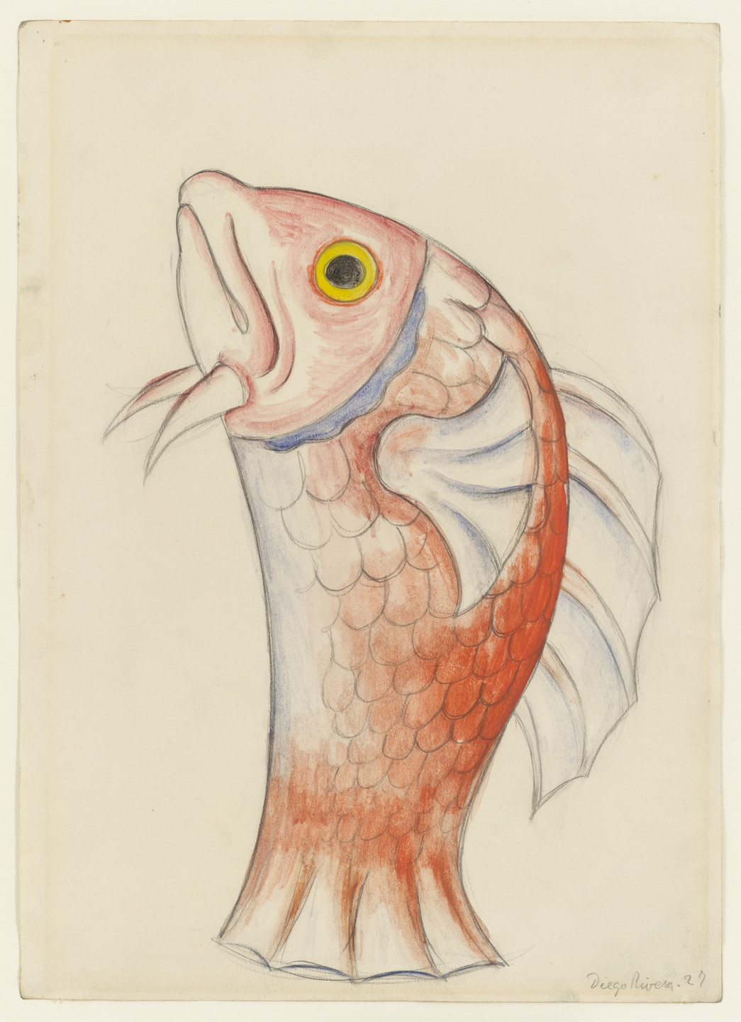 Diego Rivera. Red Snapper. Costume design for the ballet H.P. (Horsepower). 1927