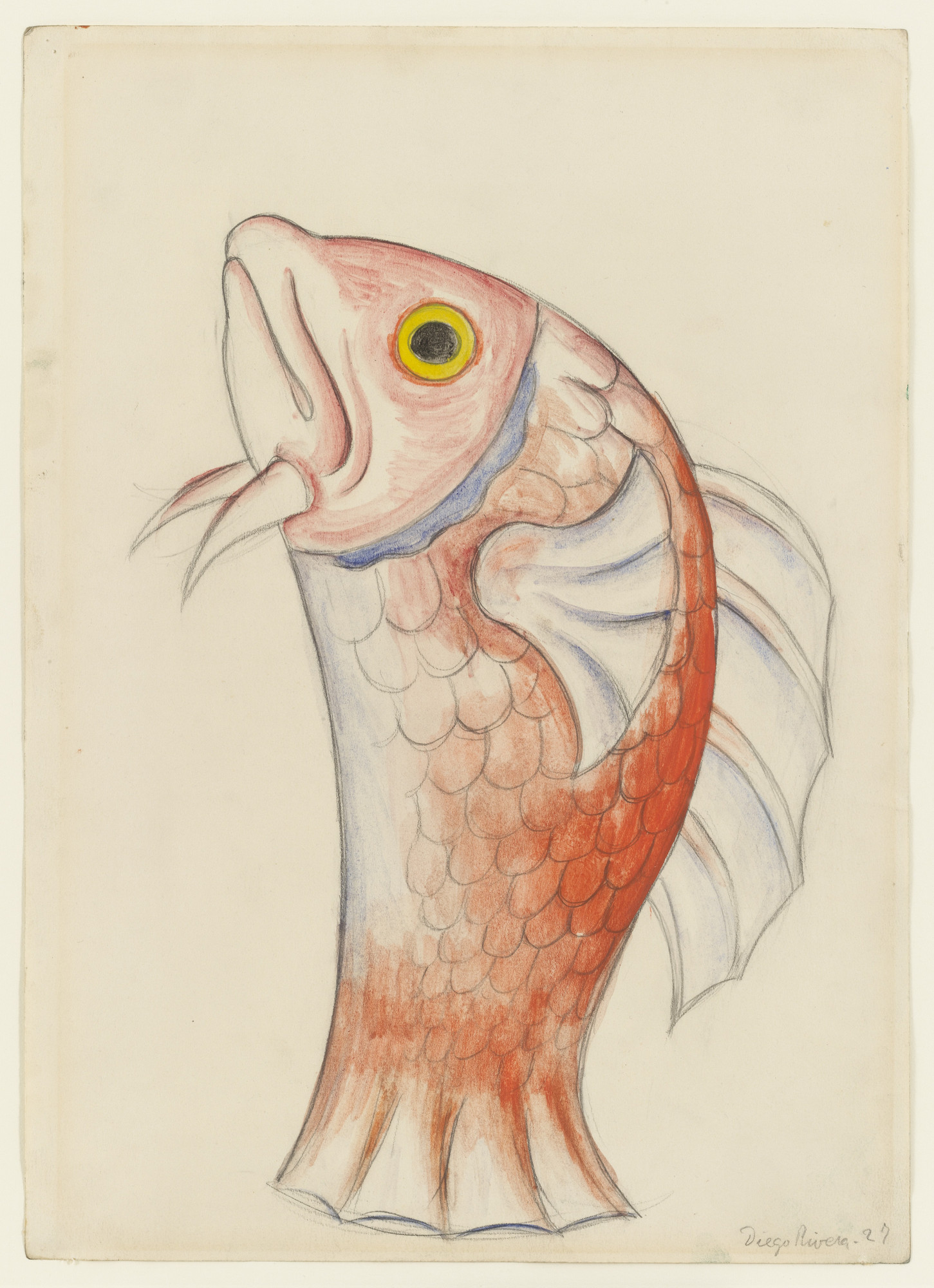 Diego Rivera. Red Snapper. Costume design for the ballet H.P. (Horsepower)