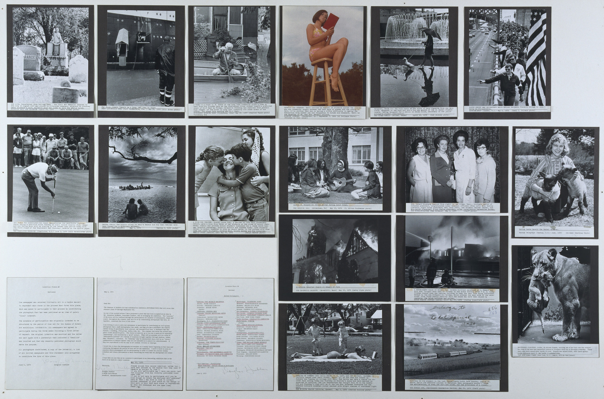 Douglas Huebler. Location Piece No.6 National. 1970