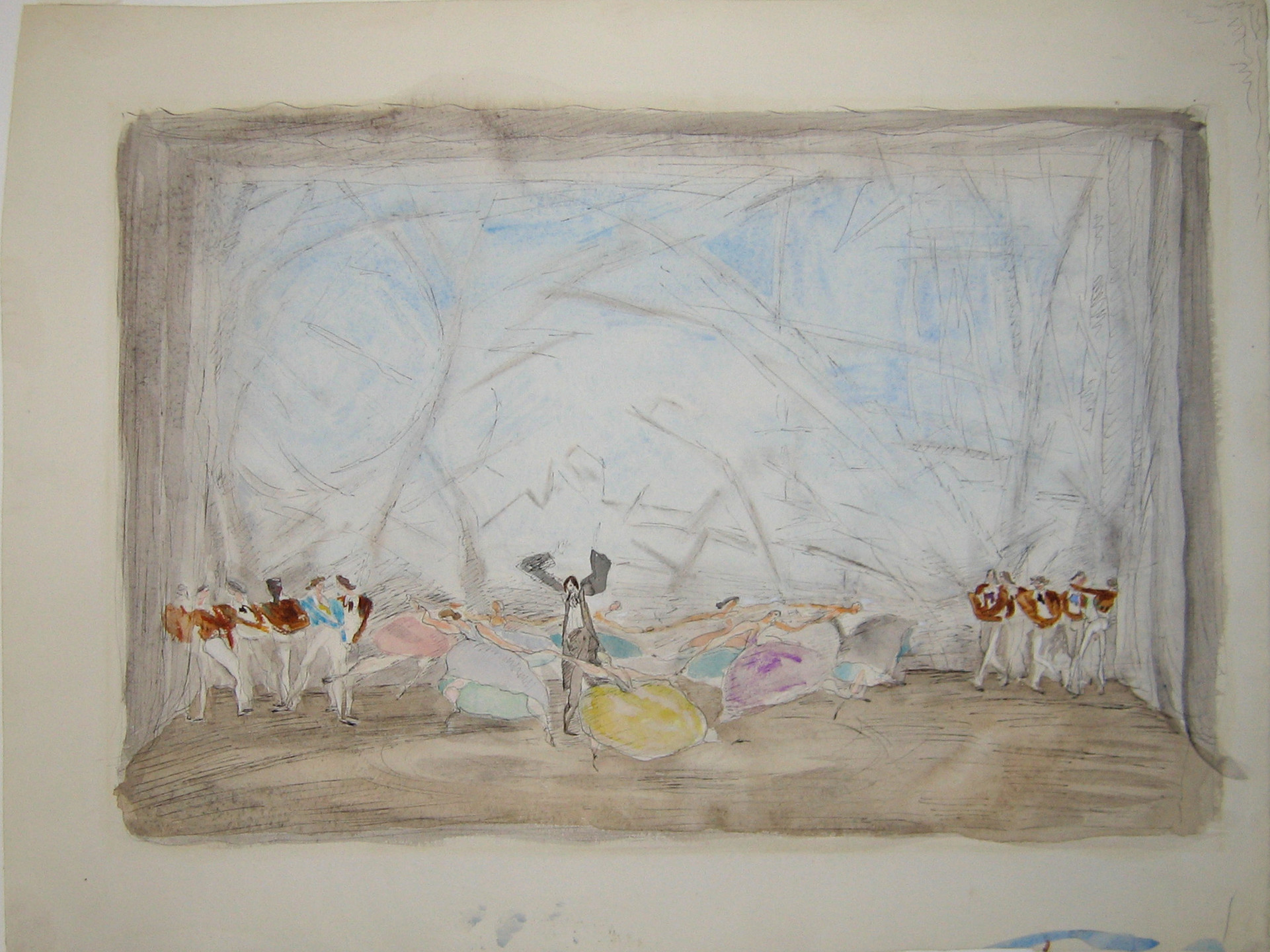 Franklin Chenault Watkins. The Opening (Opening Scene). Design for the ballet Transcendence. 1934
