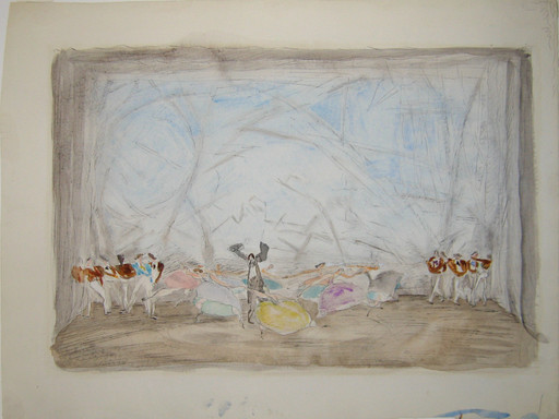 The Opening (Opening Scene). Design for the ballet Transcendence