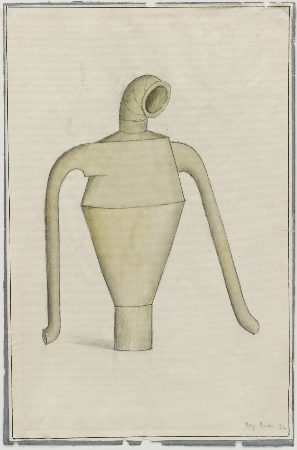 Diego Rivera. Ventilator Pipe. Set design for the ballet H.P. (Horsepower). 1932