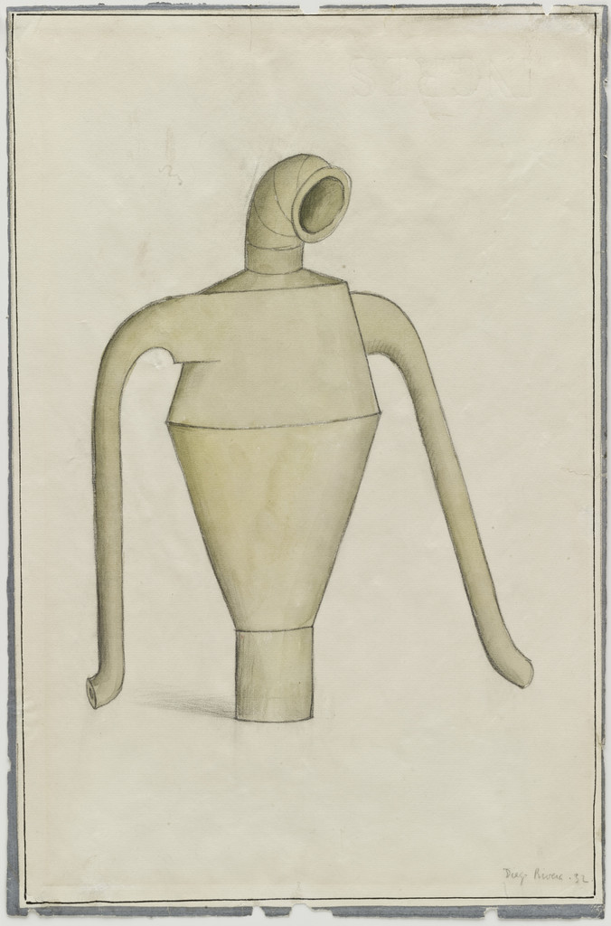 Ventilator Pipe. Set design for the ballet H.P. (Horsepower) by Diego Rivera