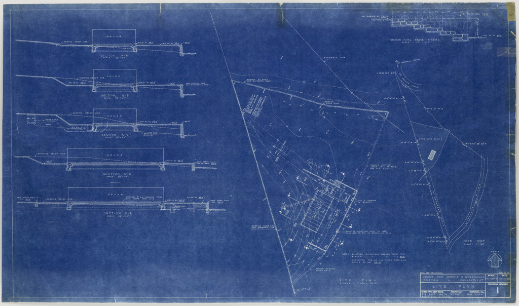 Morris Greenwald House, Weston, Connecticut, Site plan