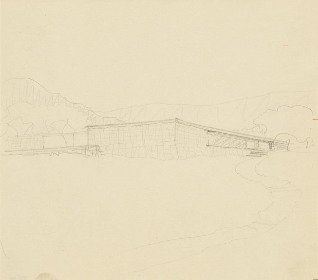 Mountain House Project, no intended site known (possibly Merano, South Tyrol, Italy) (Perspective)