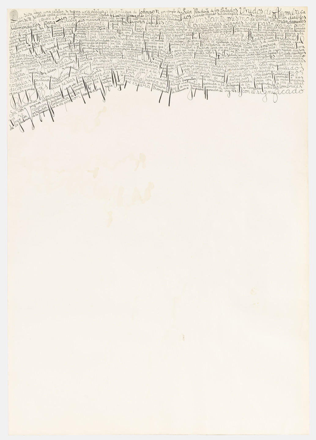 León Ferrari. Quisiera hacer una estatua (I would like to make a statue). c. 1964