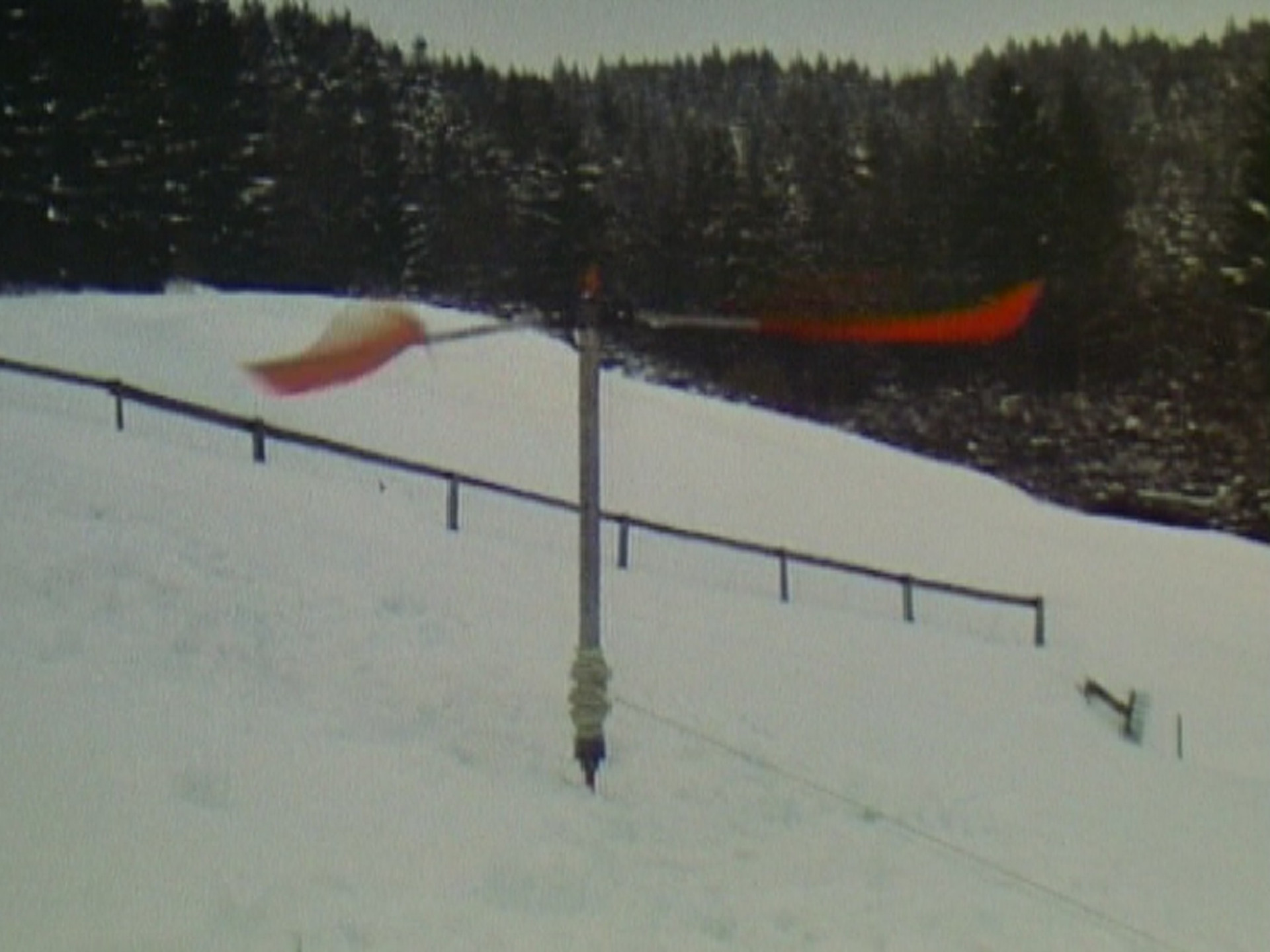Roman Signer. Two Flags. 1986